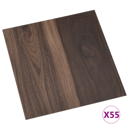 Flooring Planks 55 pcs Dark Brown 5.11 m² PVC Flooring Planks 55 pcs Dark Brown 5.11 m² PVC