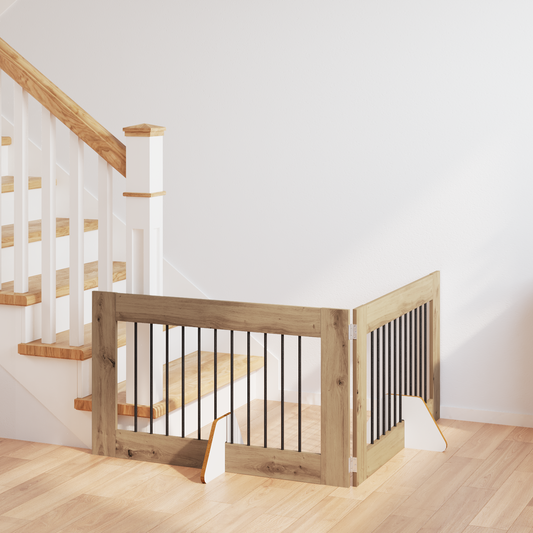 Foldable Dog Gate with Stands 2 pcs Artisan Oak 200.5 cm Foldable Dog Gate with Stands 2 pcs Artisan Oak 200.5 cm