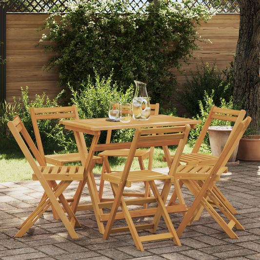 Folding Garden Chairs Folding 6 pcs Natural 40 x 53 x 80 cm Folding Garden Chairs Folding 6 pcs Natural 40 x 53 x 80 cm