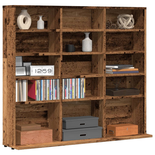 CD Cabinet Old Wood 100x23x89.5 cm Engineered Wood CD Cabinet Old Wood 100x23x89.5 cm Engineered Wood