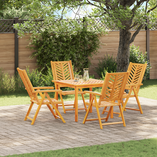 Garden Chair 4 pcs Brown 57 x 72 x 109 cm Solid Acacia Wood Garden Chair 4 pcs Brown 57 x 72 x 109 cm Solid Acacia Wood