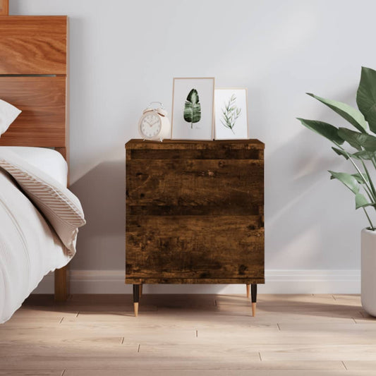 Bedside Cabinet Smoked Oak 40x35x50 cm Engineered Wood Bedside Cabinet Smoked Oak 40x35x50 cm Engineered Wood