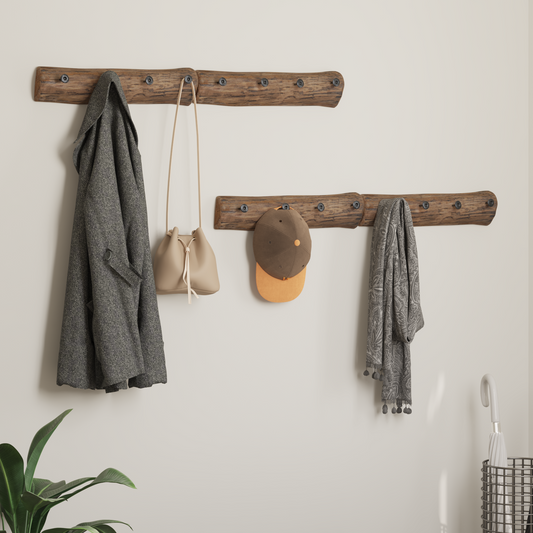 Hanger Brown 50 x 8 x 12 cm Solid Reclaim Wood Hanger Brown 50 x 8 x 12 cm Solid Reclaim Wood