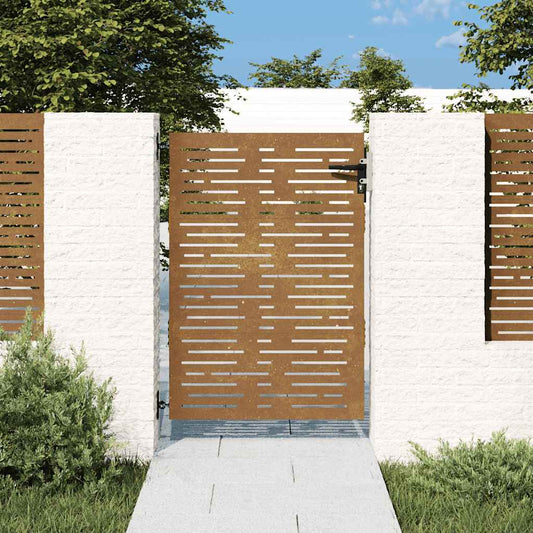 Garden Gate 85x125 cm Corten Steel Square Design Garden Gate 85x125 cm Corten Steel Square Design