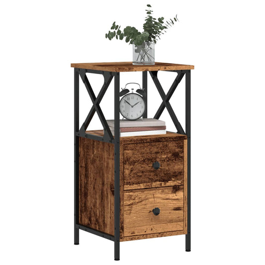 Bedside Cabinet Old Wood 34x35.5x70 cm Engineered Wood Bedside Cabinet Old Wood 34x35.5x70 cm Engineered Wood