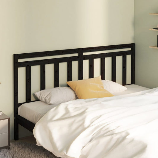 814113 vidaXL Bed Headboard Black 186x4x100 cm Solid Wood Pine 814113 vidaXL Bed Headboard Black 186x4x100 cm Solid Wood Pine