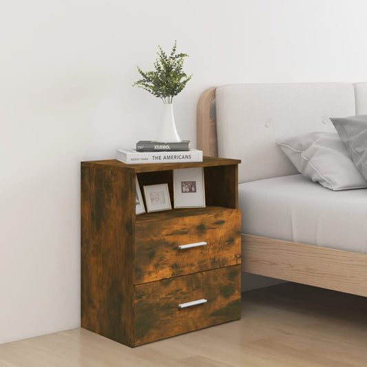 Bed Cabinets 2 pcs Smoked Oak 50x32x60 cm Bed Cabinets 2 pcs Smoked Oak 50x32x60 cm