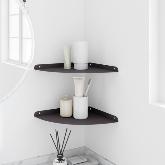 Corner Floating Shelf with Shelf 2 pcs Black 30 x 30 x 2 cm Corner Floating Shelf with Shelf 2 pcs Black 30 x 30 x 2 cm