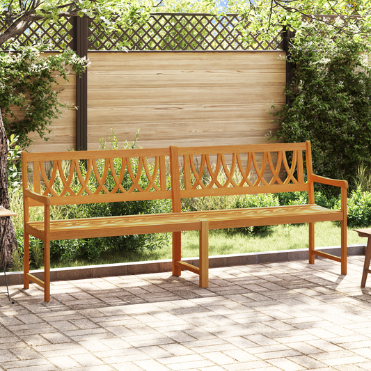Outdoor Bench Natural 220 x 55.5 x 90 cm Solid Acacia Wood Outdoor Bench Natural 220 x 55.5 x 90 cm Solid Acacia Wood