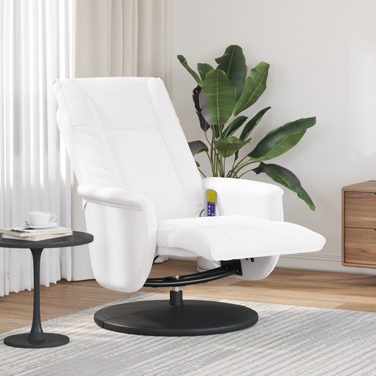 Swivel Massage Recliner Chair White 71 x 90 x 105 cm Swivel Massage Recliner Chair White 71 x 90 x 105 cm
