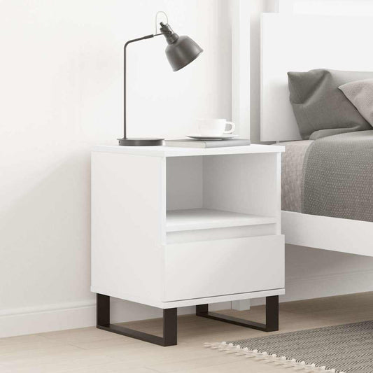 Bedside Cabinet White 40x35x50 cm Engineered Wood Bedside Cabinet White 40x35x50 cm Engineered Wood