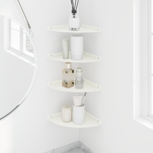 Floating Shelf with Shelf 4 pcs White 24 x 24 x 2 cm Floating Shelf with Shelf 4 pcs White 24 x 24 x 2 cm