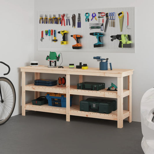 Work Bench 181x50x80 cm Solid Wood Pine Work Bench 181x50x80 cm Solid Wood Pine