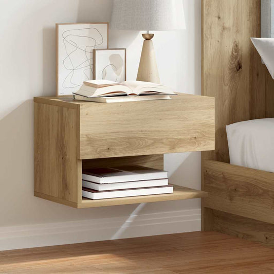 Wall-mounted Bedside Cabinet Artisian Oak Wall-mounted Bedside Cabinet Artisian Oak