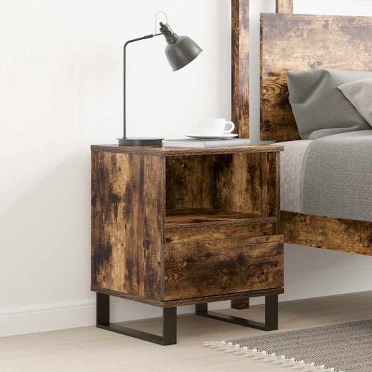Bedside Cabinet Smoked Oak 40x35x50 cm Engineered Wood Bedside Cabinet Smoked Oak 40x35x50 cm Engineered Wood