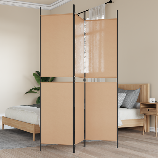 3-Panel Room Divider Beige 150 x 200 cm Fabric 3-Panel Room Divider Beige 150 x 200 cm Fabric