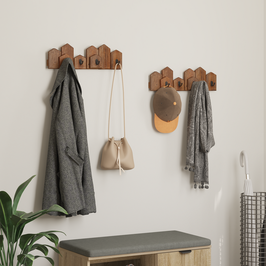Hanger Brown 48 x 8 x 15 cm Solid Mahogany Wood Hanger Brown 48 x 8 x 15 cm Solid Mahogany Wood