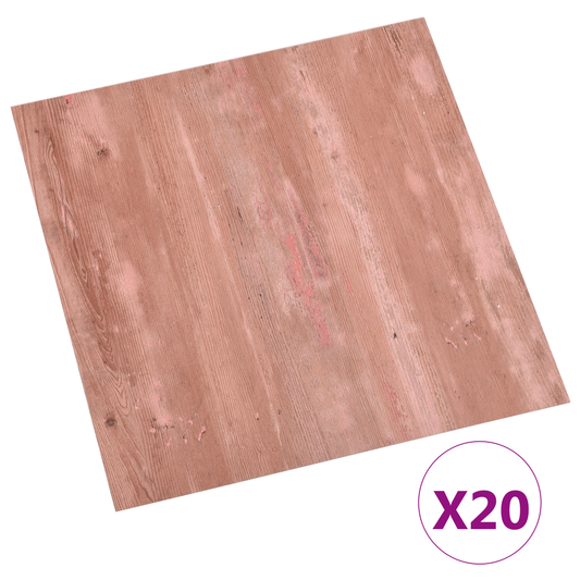 Self-adhesive Flooring Planks 30.5 x 30.5 cm 20 pcs PVC Red Self-adhesive Flooring Planks 30.5 x 30.5 cm 20 pcs PVC Red