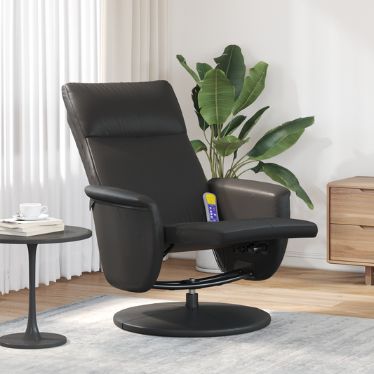 Massage Recliner Chair Black 71 x 90 x 105 cm Faux Leather Massage Recliner Chair Black 71 x 90 x 105 cm Faux Leather