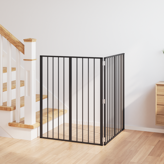 Dog Gate 2 pcs Black 80 x 100 cm Galvanised Steel Dog Gate 2 pcs Black 80 x 100 cm Galvanised Steel