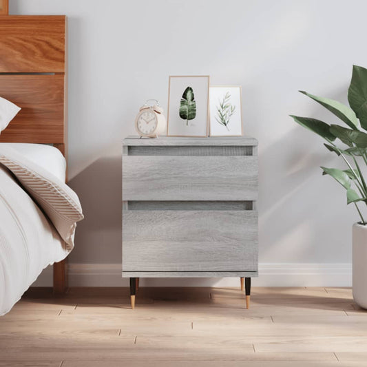 Bedside Cabinet Grey Sonoma 40x35x50 cm Engineered Wood Bedside Cabinet Grey Sonoma 40x35x50 cm Engineered Wood