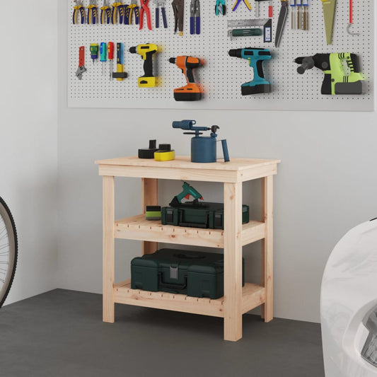 Work Bench 78.5x50x80 cm Solid Wood Pine Work Bench 78.5x50x80 cm Solid Wood Pine