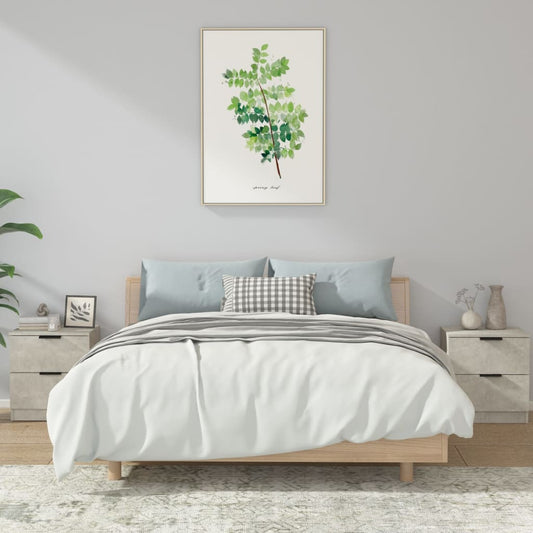 Bedside Cabinets 2 pcs Concrete Grey Engineered Wood Bedside Cabinets 2 pcs Concrete Grey Engineered Wood