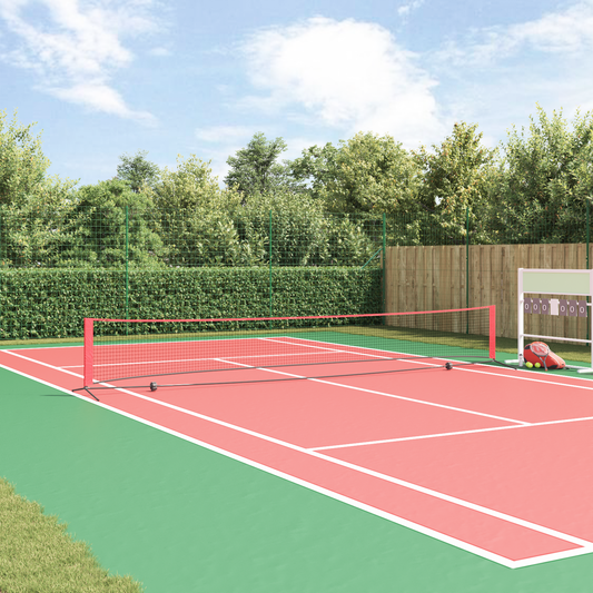 Tennis Net Folding Black and Red 595 x 90.5 x 87 cm Polyester Tennis Net Folding Black and Red 595 x 90.5 x 87 cm Polyester