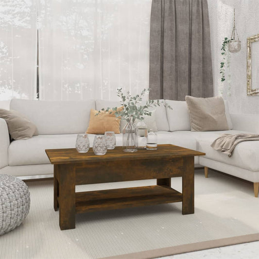 Coffee Table Smoked Oak 102x55x42 cm Engineered Wood Coffee Table Smoked Oak 102x55x42 cm Engineered Wood