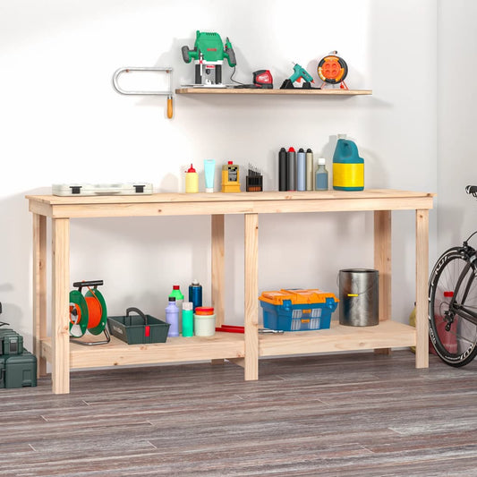 Work Bench 180x50x80 cm Solid Wood Pine Work Bench 180x50x80 cm Solid Wood Pine