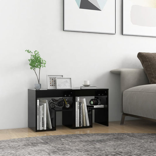 Bed Cabinets 2 pcs Black 40x30x40 cm Engineered Wood Bed Cabinets 2 pcs Black 40x30x40 cm Engineered Wood