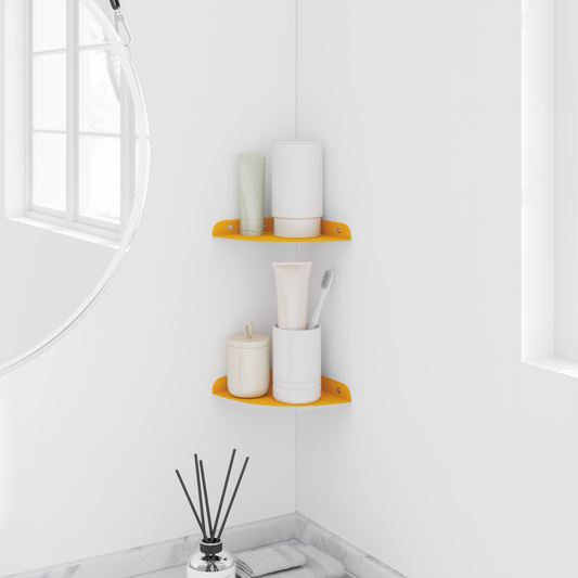 Floating Shelf with Shelf 2 pcs Mustard Yellow 15 x 15 x 2 cm Floating Shelf with Shelf 2 pcs Mustard Yellow 15 x 15 x 2 cm