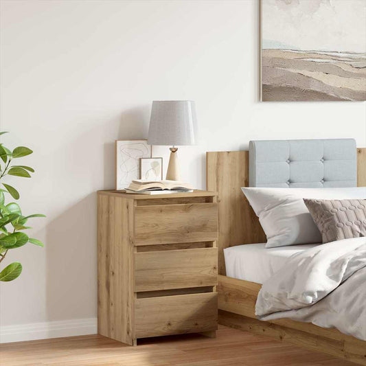 Bedside Cabinet Artisan Oak 40x35x62.5 cm Engineered Wood Bedside Cabinet Artisan Oak 40x35x62.5 cm Engineered Wood