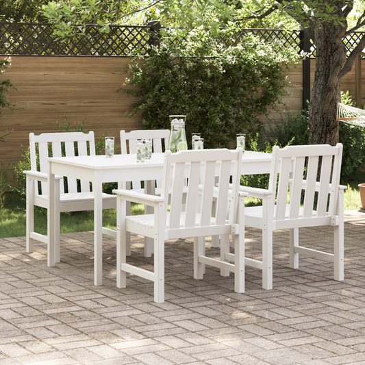 Garden Chair 4 pcs White 65.5 x 59 x 88 cm Polyethylene Garden Chair 4 pcs White 65.5 x 59 x 88 cm Polyethylene