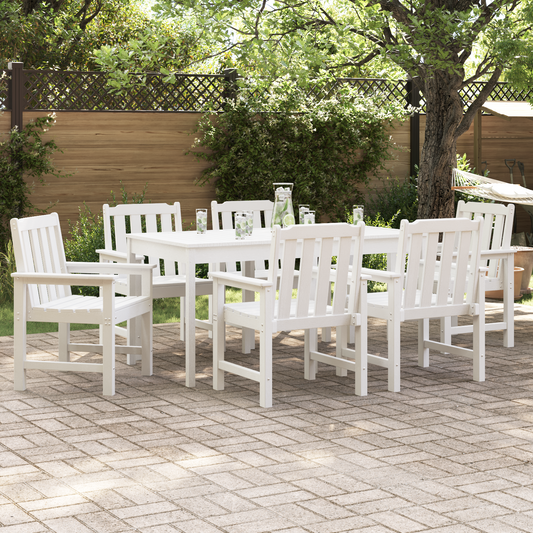 Garden Chair 6 pcs White 65.5 x 59 x 88 cm Polyethylene Garden Chair 6 pcs White 65.5 x 59 x 88 cm Polyethylene