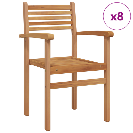 Chair 8 pcs Brown 56 x 55 x 90.5 cm Solid Teak Wood Chair 8 pcs Brown 56 x 55 x 90.5 cm Solid Teak Wood