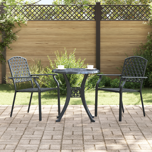 Garden Chair 2 pcs Anthracite 56 x 65 x 89 cm Steel Garden Chair 2 pcs Anthracite 56 x 65 x 89 cm Steel