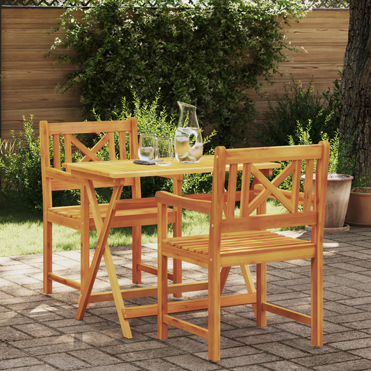 Garden Chairs 2 pcs Natural Solid Acacia Wood Garden Chairs 2 pcs Natural Solid Acacia Wood