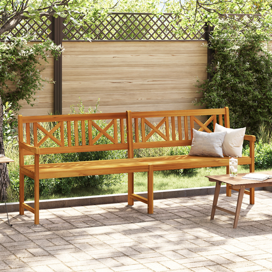 Outdoor Bench Natural 220 x 56 x 90 cm Solid Acacia Wood Outdoor Bench Natural 220 x 56 x 90 cm Solid Acacia Wood