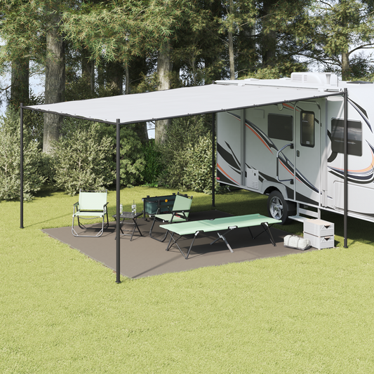 Tent Carpet Folding Manual Light Grey 400 x 400 cm Polyethylene Tent Carpet Folding Manual Light Grey 400 x 400 cm Polyethylene