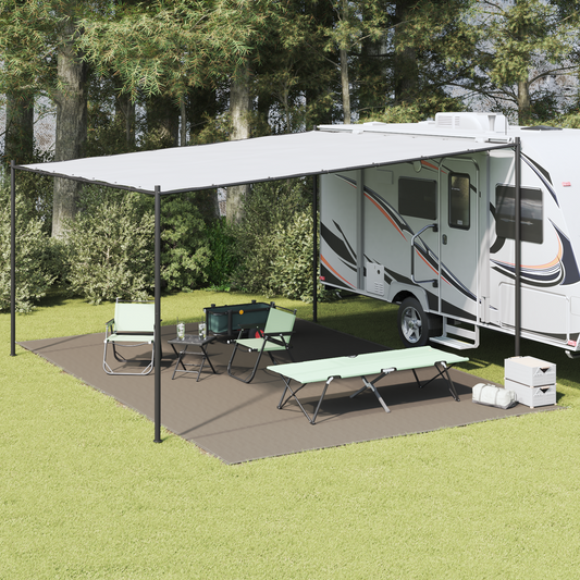 Tent Carpet Folding Manual Light Grey 600 x 400 cm Polyethylene Tent Carpet Folding Manual Light Grey 600 x 400 cm Polyethylene