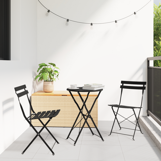 Garden Folding Chair 2 pcs Anthracite 42 x 46 x 82cm Metal Garden Folding Chair 2 pcs Anthracite 42 x 46 x 82cm Metal