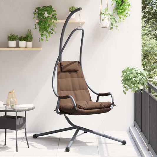 Hanging Egg Chair Folding Coffee 94 x 107 x 196.5 cm Steel Hanging Egg Chair Folding Coffee 94 x 107 x 196.5 cm Steel
