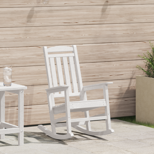 Garden Rocking Chair White 92 x 70 x 108cm HDPE Garden Rocking Chair White 92 x 70 x 108cm HDPE