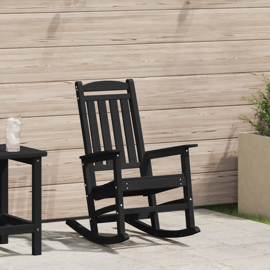 Garden Rocking Chair Black 92 x 70 x 108cm HDPE Garden Rocking Chair Black 92 x 70 x 108cm HDPE