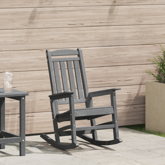 Garden Rocking Chair Light Grey 92 x 70 x 108cm HDPE Garden Rocking Chair Light Grey 92 x 70 x 108cm HDPE