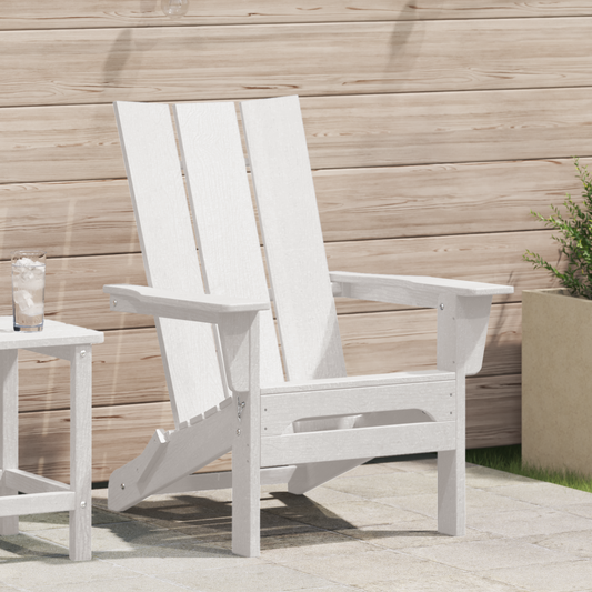 Folding Adirondack Chair White 80.5 x 74.5 x 92 cm HDPE Folding Adirondack Chair White 80.5 x 74.5 x 92 cm HDPE