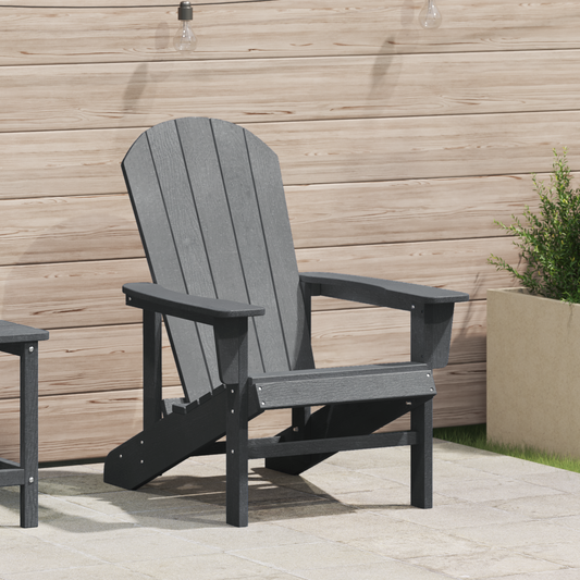 Adirondack Chair Light Grey 82 x 74 x 92 cm HDPE Adirondack Chair Light Grey 82 x 74 x 92 cm HDPE