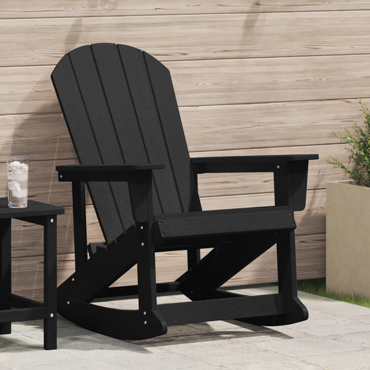 Adirondack Rocking Chair Black 92 x 73.5 x 92 cm HDPE Adirondack Rocking Chair Black 92 x 73.5 x 92 cm HDPE
