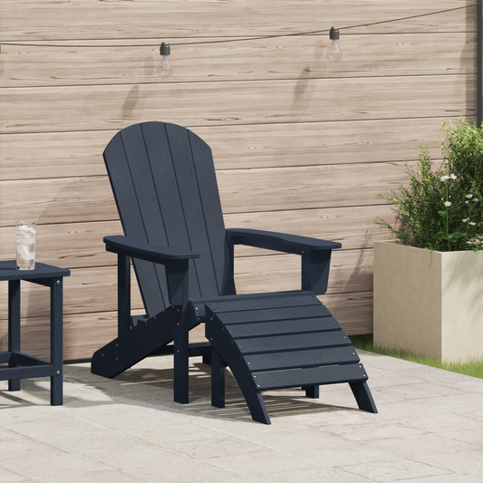 Adirondack Chair Navy Blue 82 x 74 x 92 cm HDPE Adirondack Chair Navy Blue 82 x 74 x 92 cm HDPE